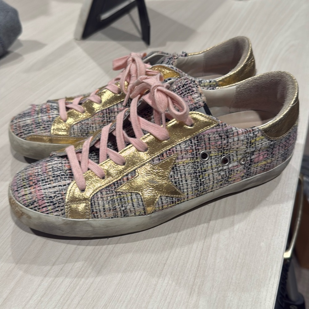 Plaid pastel Golden Goose shoes